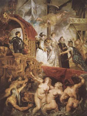 Peter Paul Rubens The Landing of Marie de'Medici at Marseilles (mk080 Norge oil painting art